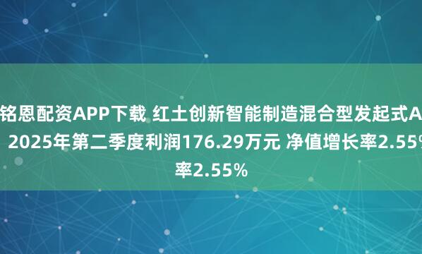 铭恩配资APP下载 红土创新智能制造混合型发起式A：2025年第二季度利润176.29万元 净值增长率2.55%