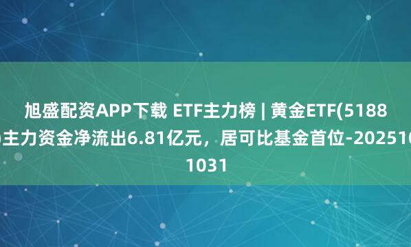 旭盛配资APP下载 ETF主力榜 | 黄金ETF(518880)主力资金净流出6.81亿元，居可比基金首位-20251031